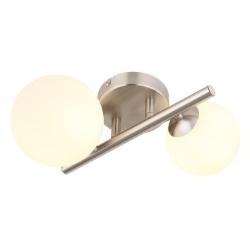 Globo RIHA Applique LED Nichel opaco, 2-Luci