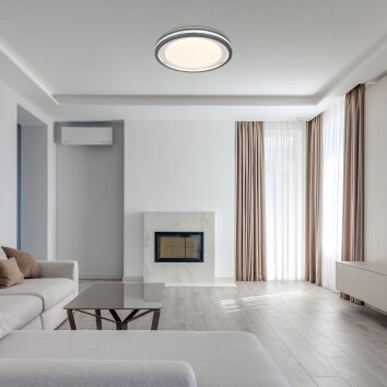 GloboTERPSA Plafoniera LED Grigio, Bianco, 1-Luce, Telecomando