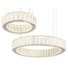 Globo MUCKY Lampadario a sospensione LED Cromo, 1-Luce, Telecomando