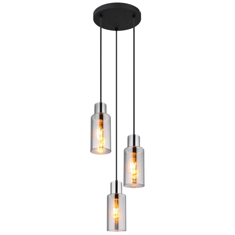 Globo Lampadario a sospensione Nero, 3-Luci main product photo
