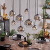 Koyoto Lampadario a sospensione - Vetro Cromo, Chiaro, Grigio fumo, 8-Luci