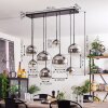 Koyoto Lampadario a sospensione - Vetro Cromo, Chiaro, Grigio fumo, 8-Luci