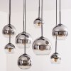 Koyoto Lampadario a sospensione - Vetro Cromo, Chiaro, Grigio fumo, 8-Luci