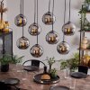 Koyoto Lampadario a sospensione - Vetro Cromo, Grigio fumo, 8-Luci