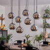 Koyoto Lampadario a sospensione - Vetro Cromo, Grigio fumo, 8-Luci