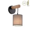 JUST LIGHT GERDA TRIBU Applique Écru, Nero, 1-Luce