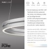 Paul Neuhaus PURE E-LOOP Lampada a Sospensione LED Argento, 2-Luci, Telecomando