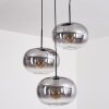 Apedo Lampadario a sospensione - Vetro Chiaro, Grigio fumo, 3-Luci