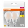 OSRAM CLASSIC A Set di 2 LED E27 6,5 Watt 2700 Kelvin 806 Lumen