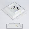 Farc Plafoniera LED Argento, 1-Luce