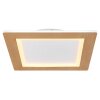 Globo CLAY Plafoniera LED Aspetto del legno, Bianco, 1-Luce