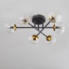 Chehalis Plafoniera - Vetro 10 cm Oro, Nero, 6-Luci