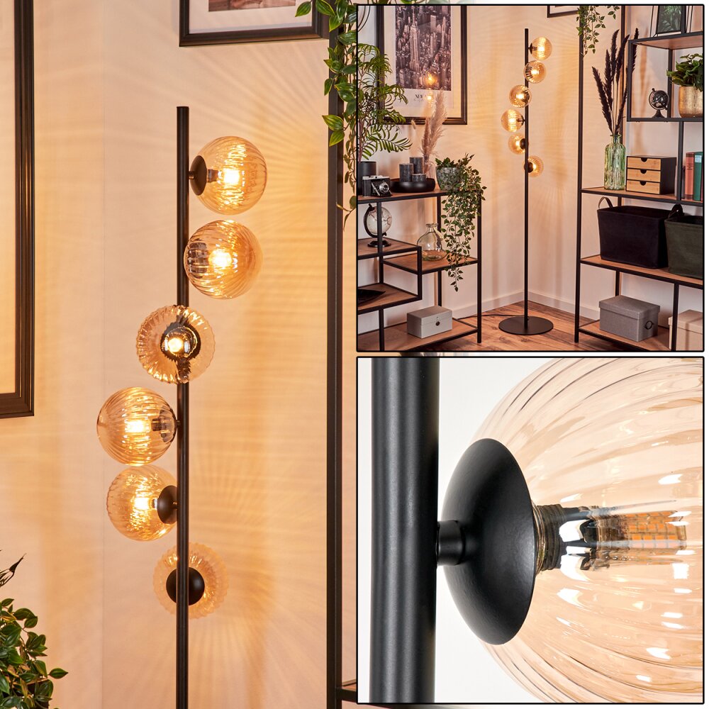 Remaisnil Lampada da terra - Vetro 12 cm Ambrato, 6-Luci main product photo