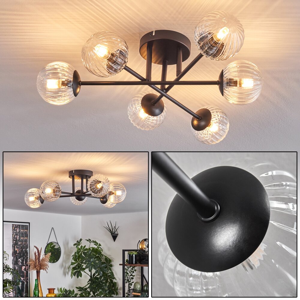 Chehalis Plafoniera - Vetro 10 cm Chiaro, 6-Luci main product photo