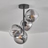 Gastor Plafoniera - Vetro 15 cm Chiaro, Grigio fumo, 4-Luci