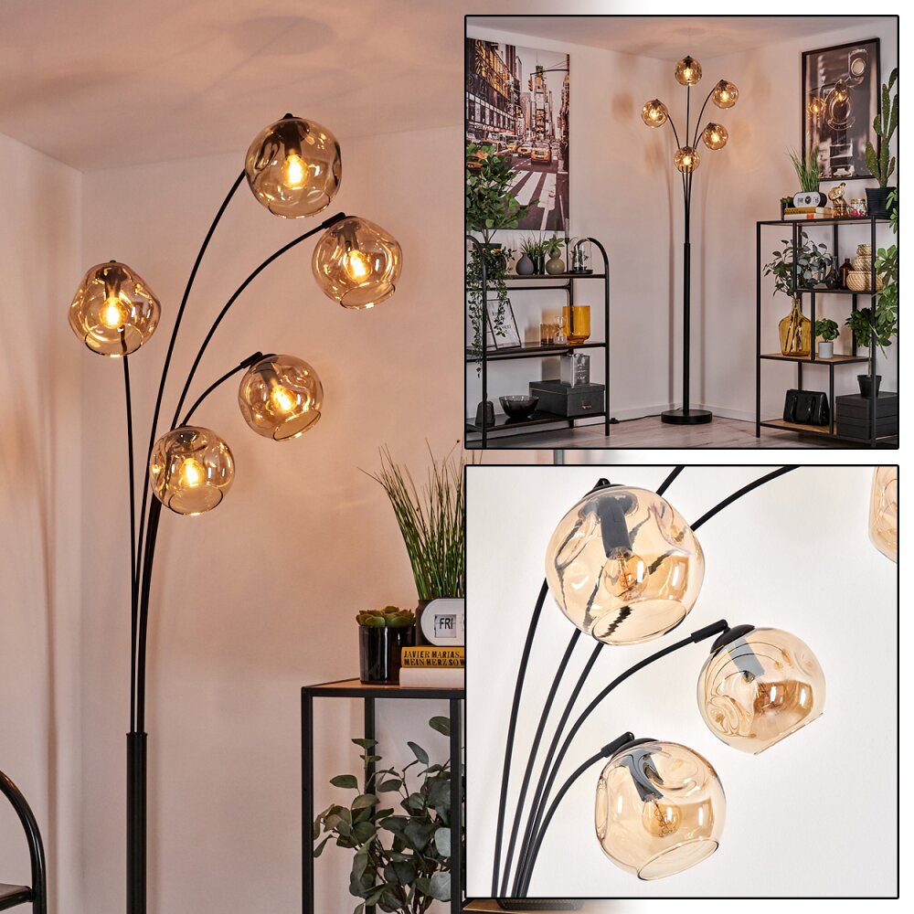 Ripoll Lampada da terra - Vetro 15 cm Ambrato, 5-Luci main product photo