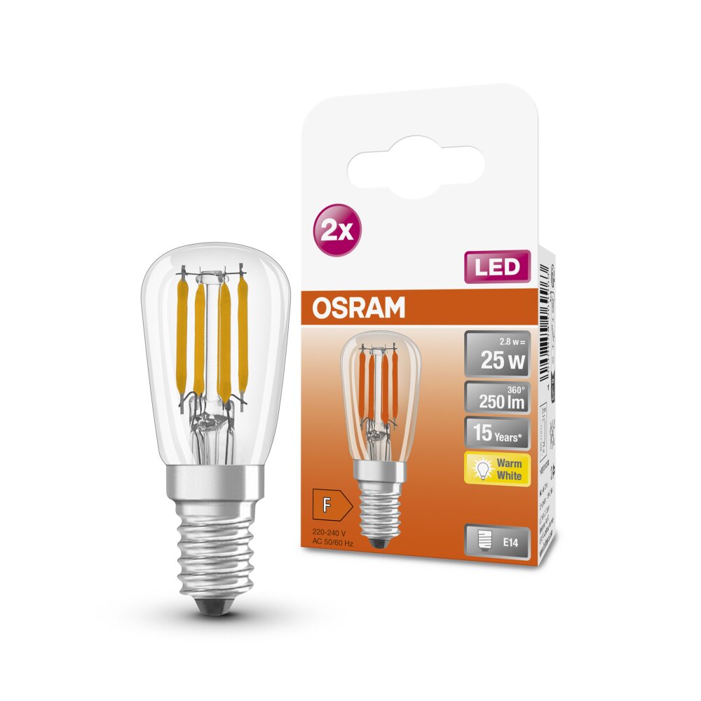 OSRAM set di 2 LED Special E14 2,8 W 2700 Kelvin 250 Lumen main product photo