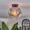 Ripoll Plafoniera - Vetro 25 cm Chiaro, Grigio fumo, 1-Luce