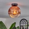 Ripoll Plafoniera - Vetro 25 cm Chiaro, Ramato, 1-Luce