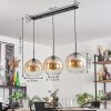 Koyotot Lampadario a sospensione - Vetro 30 cm Ambrato, Chiaro, 3-Luci