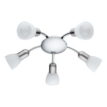 Eglo Dakar 6 Applique LED Cromo, Nichel opaco, 5-Luci