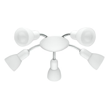 Eglo Dakar 6 Applique LED Cromo, Bianco, 5-Luci