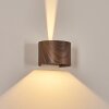 Tamarin Lampada da parete per esterno, Lampade Up & Down, Applique LED Aspetto del legno, Nero, 1-Luce