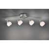 Leuchten Direkt LOLA-LOTTA Plafoniera LED Acciaio inox, 4-Luci, Telecomando, Cambia colore