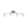 Leuchten Direkt LOLA-LOTTA Plafoniera LED Acciaio inox, 4-Luci, Telecomando, Cambia colore