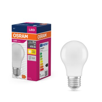 Illuminazione Osram E27 LED 4.9 Watt Bianco caldo 470 Lumen