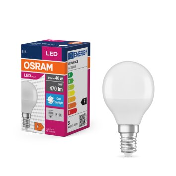 Illuminazione Osram E14 LED 4.9 Watt bianco luce diurna 470 Lumen