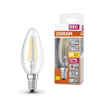 Illuminazione Osram E14 LED 2.2 Watt Bianco caldo dimmerabile 300 Lumen