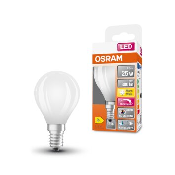 Illuminazione Osram E14 LED 2.2 Watt Bianco caldo dimmerabile 300 Lumen