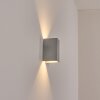 Hoods Lampada da parete per esterno, Lampade Up & Down, Applique LED Argento, 1-Luce