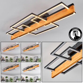 Pompu Plafoniera LED Écru, Nero, 1-Luce