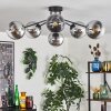Gastor Plafoniera 74 cm Cromo, Chiaro, Grigio fumo, 6-Luci