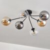 Gastor Plafoniera 74 cm Ambrato, Chiaro, Grigio fumo, 6-Luci