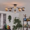 Gastor Plafoniera 74 cm Ambrato, Chiaro, Grigio fumo, 6-Luci