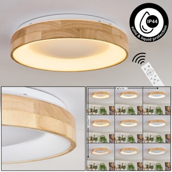Lockeby LED Écru, Bianco, 1-Luce, Telecomando