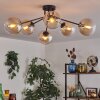 Gastor Plafoniera 74 cm Ambrato, 6-Luci
