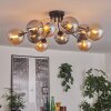 Gastor Plafoniera 83 cm Ambrato, Grigio fumo, 10-Luci