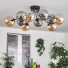 Gastor Plafoniera 83 cm Ambrato, Grigio fumo, 10-Luci