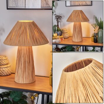 Lampada a forma di fungo  Paiol Lampada da tavolo Beige, Écru, 1-Luce