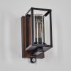 Portalis Lampada da parete per esterno Marrone, Aspetto del legno, Nero, 1-Luce, Sensori di movimento