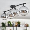 Gastor Plafoniera, Lampada a sfera Cromo, Chiaro, Grigio fumo, 4-Luci