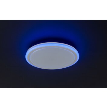 Wofi BODO Plafoniera LED Bianco, 1-Luce, Telecomando, Cambia colore