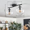 Gastor Plafoniera, Lampada a sfera Chiaro, 2-Luci