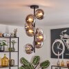 Gastor Plafoniera, Lampada a sfera 32 cm Cromo, Chiaro, Grigio fumo, 8-Luci