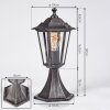 Loria Lampada con piedistallo Nero, Argento, 1-Luce