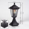 Loria Lampada con piedistallo Nero, 1-Luce